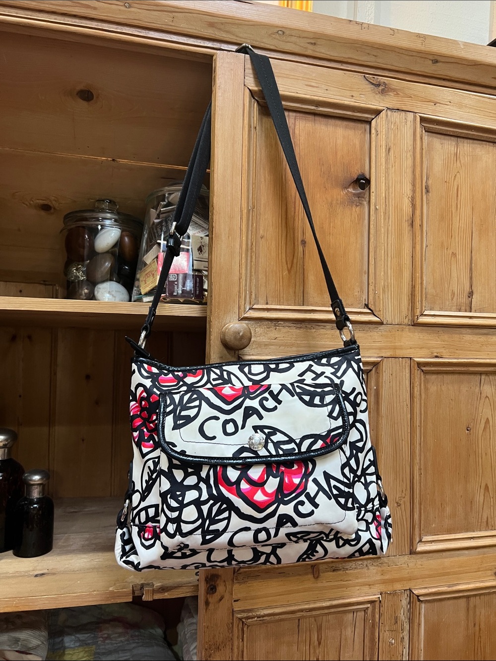 Coach F16864 Poppy Daisy Graffiti Kyra Crossbody